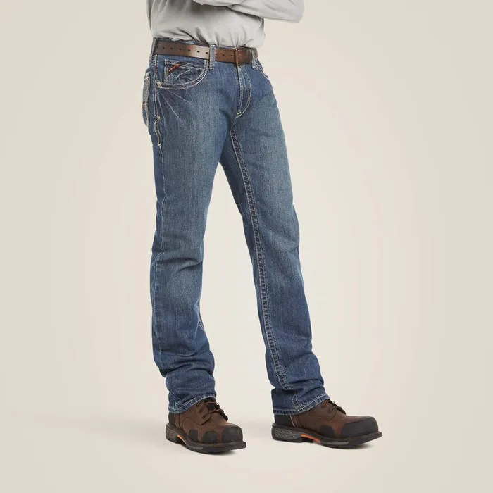 Men Workwear Ariat FR M4 Relaxed Boundary Boot Cut Jean Clay