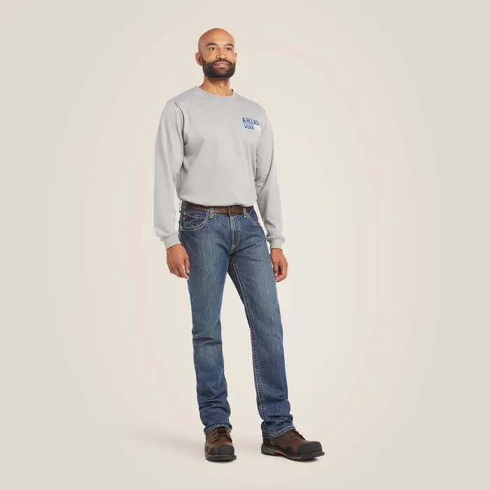 Men Workwear Ariat FR M4 Relaxed Boundary Boot Cut Jean Clay