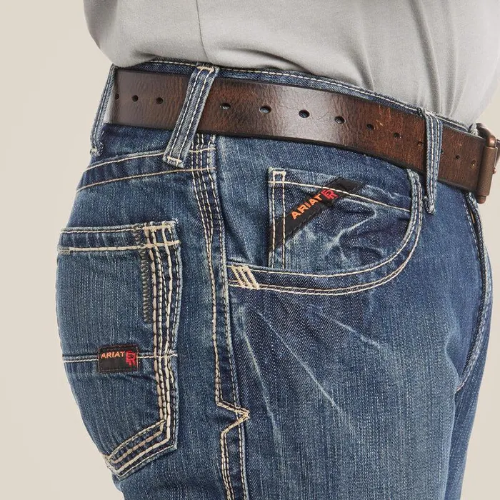 Men Workwear Ariat FR M4 Relaxed Boundary Boot Cut Jean Clay