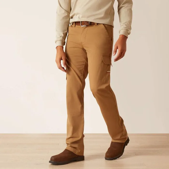Men Workwear Ariat FR M7 Slim DuraStretch Duralight Twill Straight Pant Field Khaki