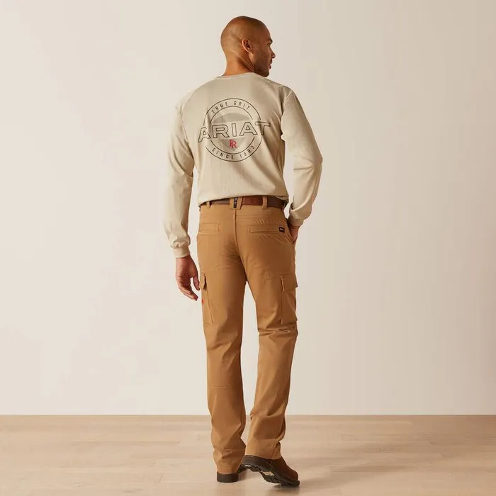 Men Workwear Ariat FR M7 Slim DuraStretch Duralight Twill Straight Pant Field Khaki