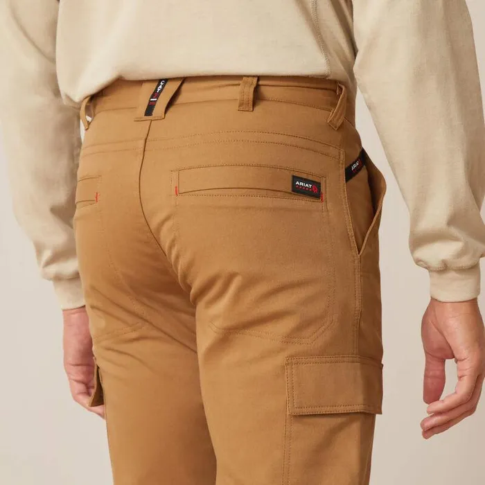 Men Workwear Ariat FR M7 Slim DuraStretch Duralight Twill Straight Pant Field Khaki