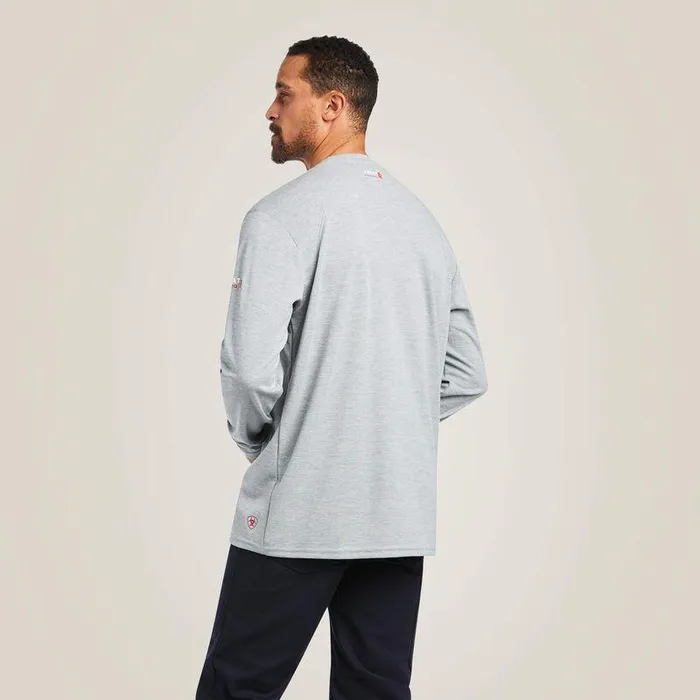 Men Workwear Ariat FR Max Protect Inherent TShirt Heather Grey Men Workwear Ariat FR Max Protect Inherent TShirt Heather Grey