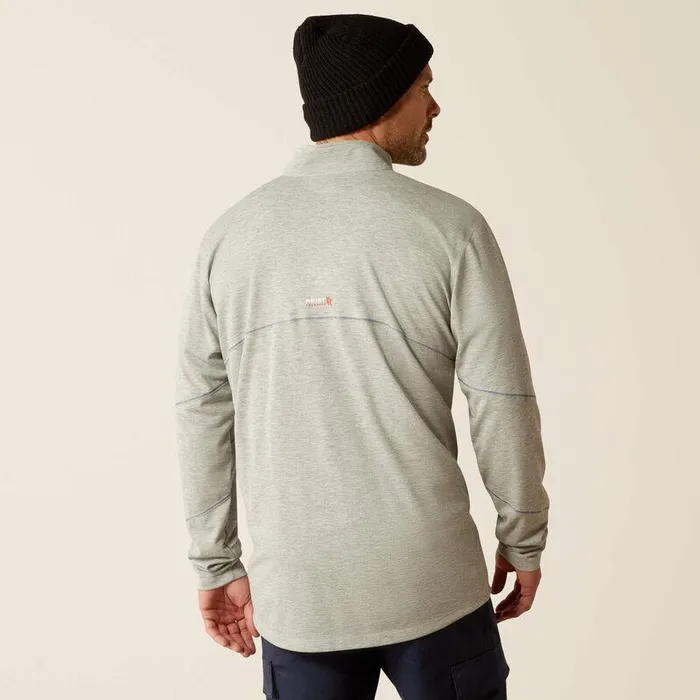 Men Workwear Ariat FR Primo 14 Zip Baselayer Heather Grey