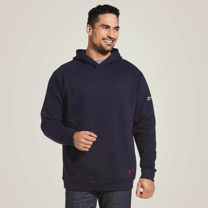 Men Workwear Ariat FR Rev Pullover Hoodie Navy
