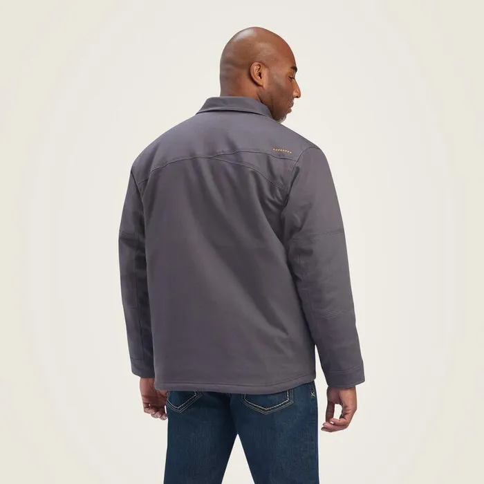 Men Workwear Ariat Rebar DuraCanvas SherpaLined Coat Rebar Grey Men Workwear Ariat Rebar DuraCanvas SherpaLined Coat Rebar Grey