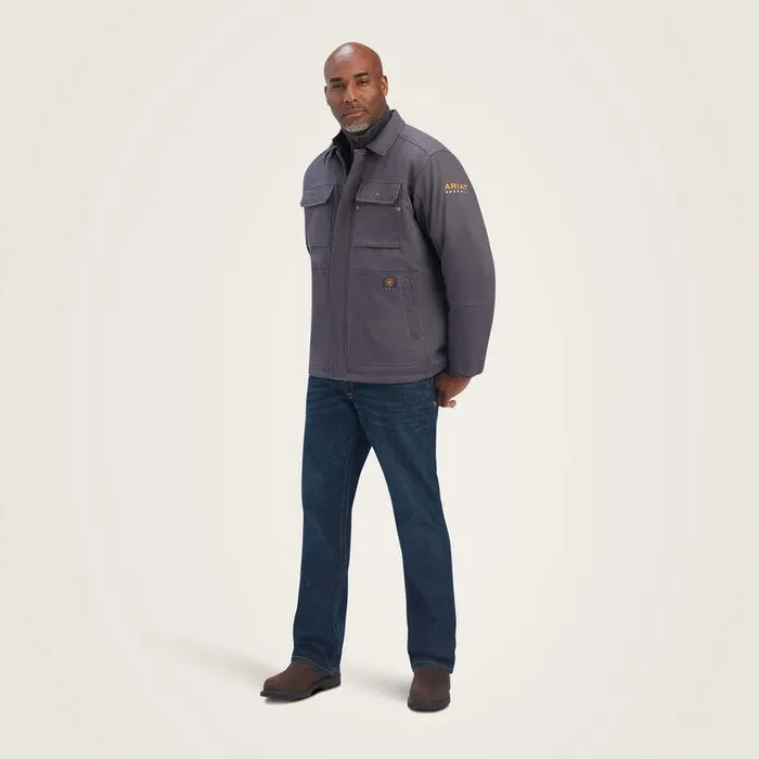 Men Workwear Ariat Rebar DuraCanvas SherpaLined Coat Rebar Grey Men Workwear Ariat Rebar DuraCanvas SherpaLined Coat Rebar Grey