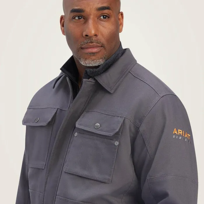 Men Workwear Ariat Rebar DuraCanvas SherpaLined Coat Rebar Grey Men Workwear Ariat Rebar DuraCanvas SherpaLined Coat Rebar Grey