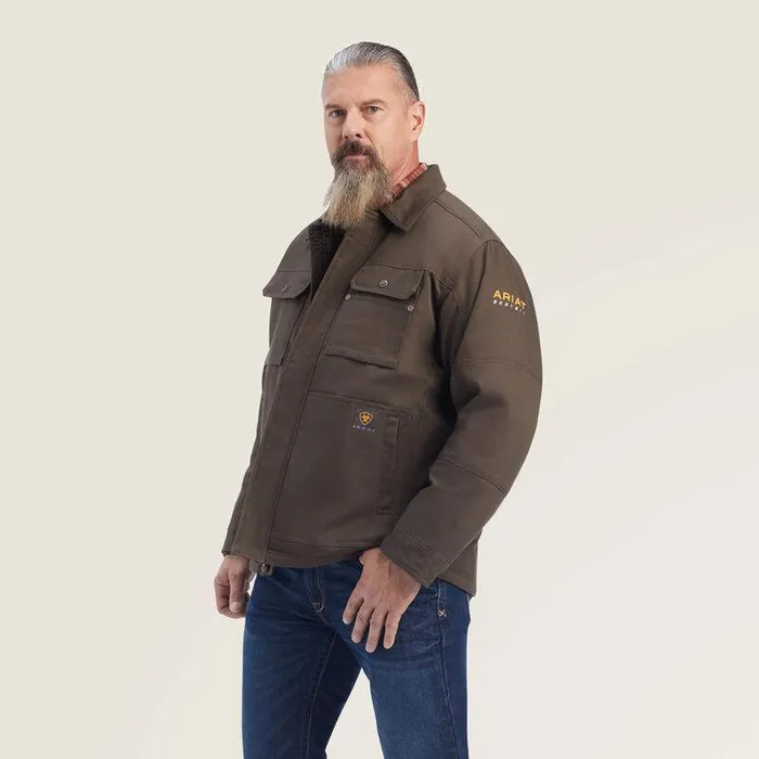 Men Workwear Ariat Rebar DuraCanvas SherpaLined Coat Wren