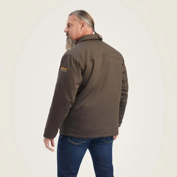 Men Workwear Ariat Rebar DuraCanvas SherpaLined Coat Wren