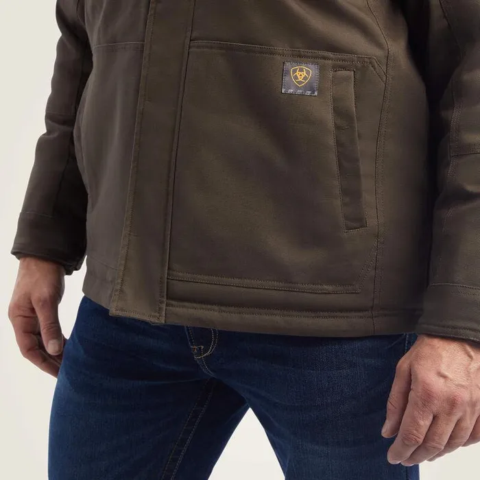 Men Workwear Ariat Rebar DuraCanvas SherpaLined Coat Wren
