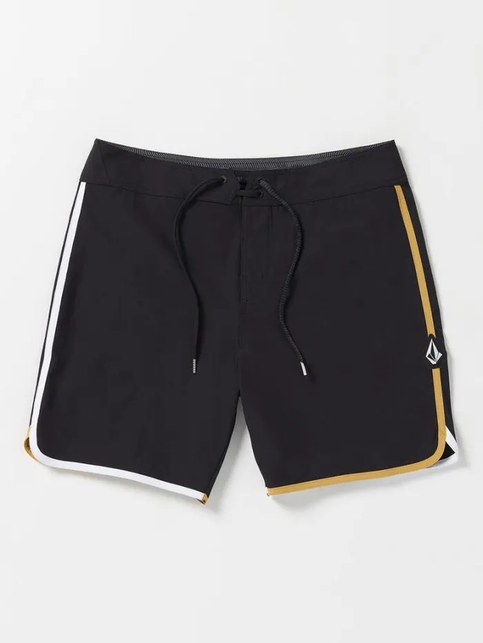 Mens Boardshorts and Trunks Volcom Lido Liberators Scallop Boardshorts 8211 Black