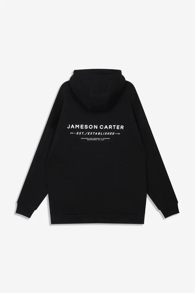 Mens EST Oversized Hoodie 8211 Black Jameson Carter Hoodies and Sweatshirts