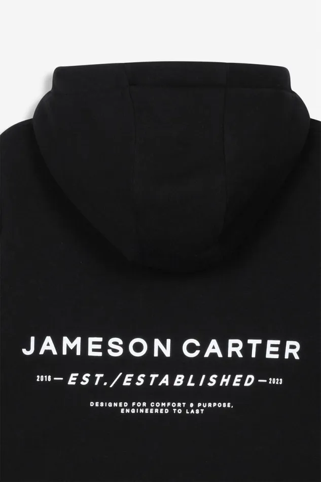 Mens EST Oversized Hoodie 8211 Black Jameson Carter Hoodies and Sweatshirts