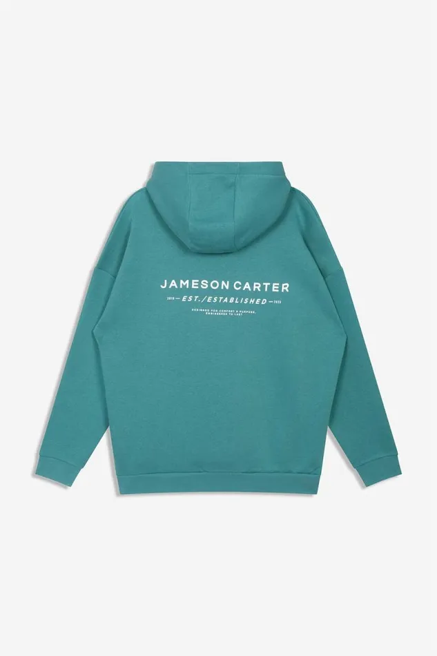 Mens EST Oversized Hoodie 8211 Teal Jameson Carter Hoodies and Sweatshirts
