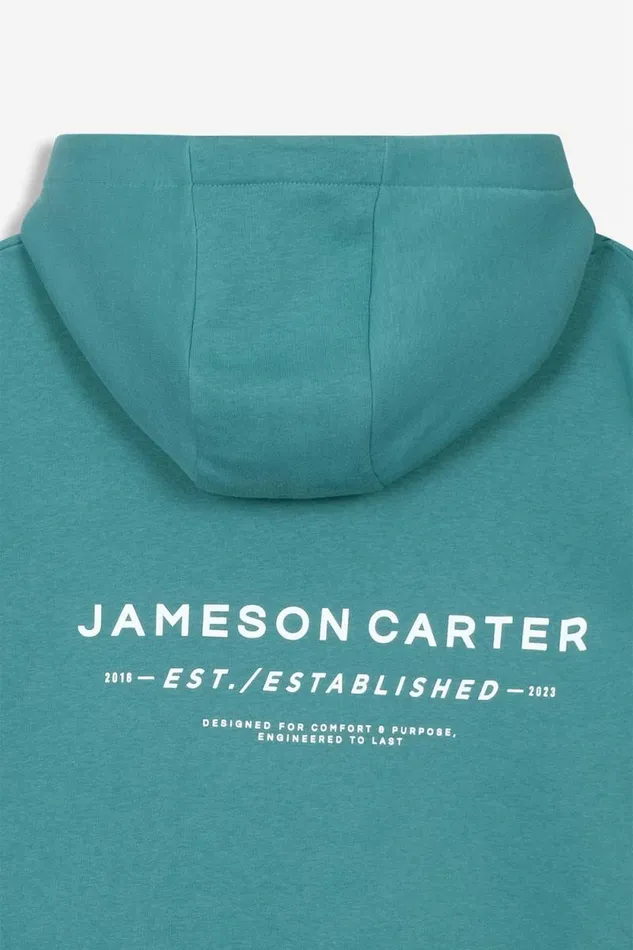 Mens EST Oversized Hoodie 8211 Teal Jameson Carter Hoodies and Sweatshirts