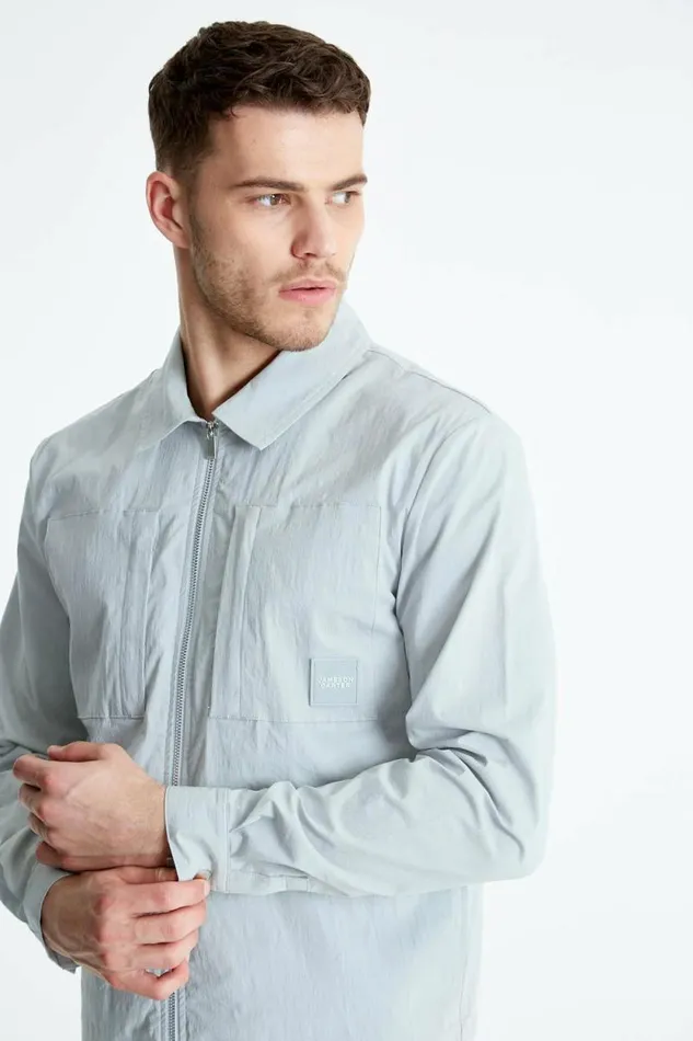 Mens Fenton Overshirt 8211 Light Blue Jameson Carter Jackets and Coats