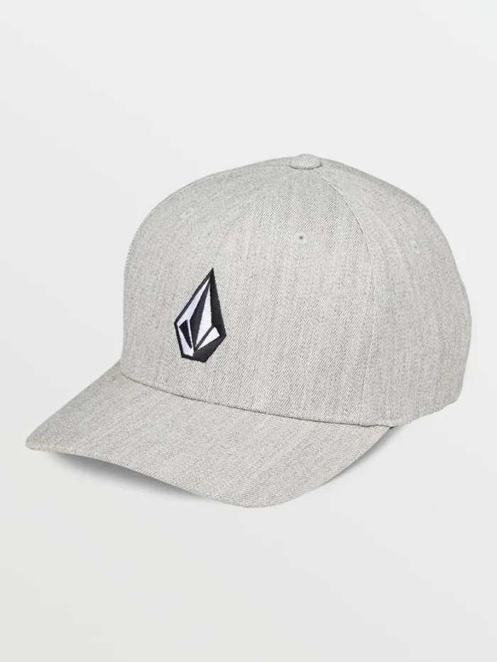 Mens Hats and Beanies Volcom Full Stone Hthr Flexfit Hat 8211 Grey Vintage