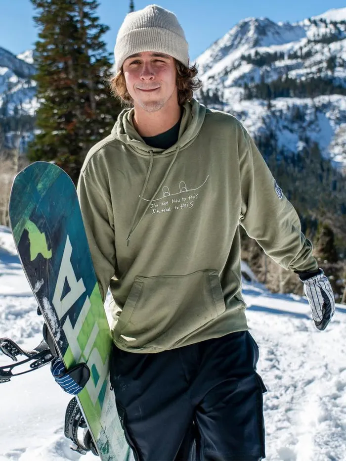 Mens Hoodies and Sweatshirts Volcom DI Fleece Pullover 8211 Light Military