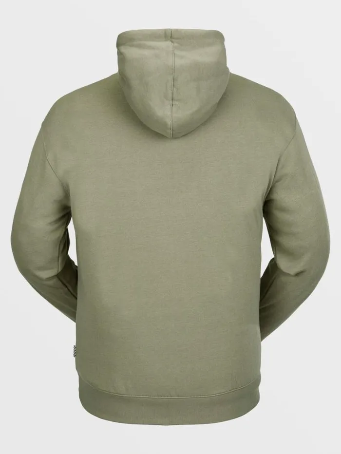 Mens Hoodies and Sweatshirts Volcom DI Fleece Pullover 8211 Light Military