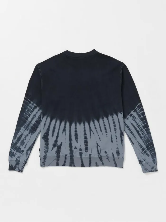 Mens Hoodies and Sweatshirts Volcom Dyed Crew Sweatshirt 8211 Navy