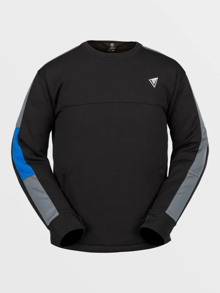 Mens Hoodies and Sweatshirts Volcom Hydro Riding Crew Pullover 8211 Black
