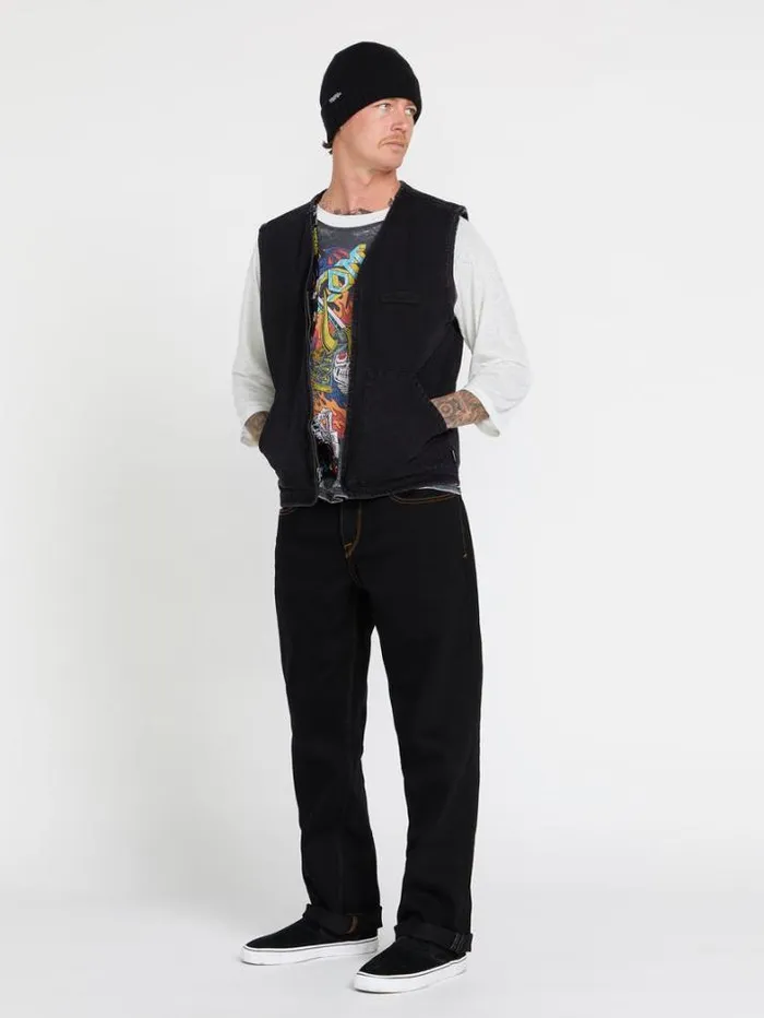Mens Jackets Volcom Skate Vitals Collin Provost Vest 8211 Black