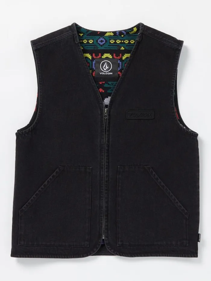 Mens Jackets Volcom Skate Vitals Collin Provost Vest 8211 Black