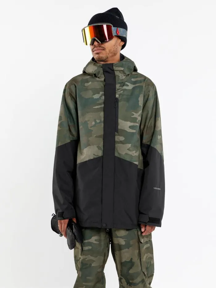 Mens Jackets Volcom Vcolp Jacket 8211 Cloudwash Camo