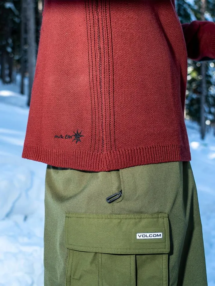 Mens Layering Volcom Ravelson Sweater 8211 Maroon