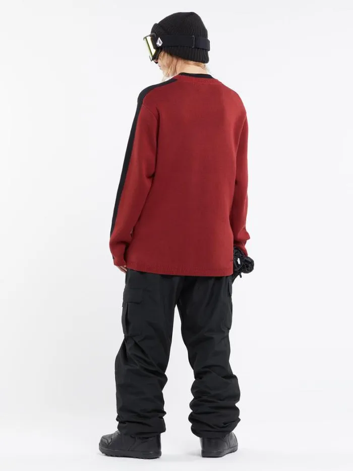 Mens Layering Volcom Ravelson Sweater 8211 Maroon