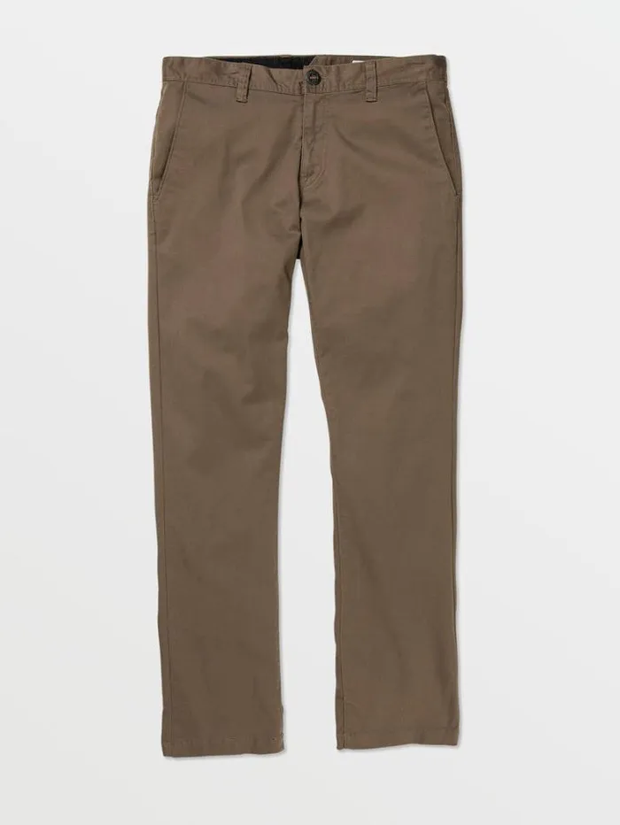 Mens Pants Volcom Frickin Modern Stretch Chino Pants 8211 Mushroom