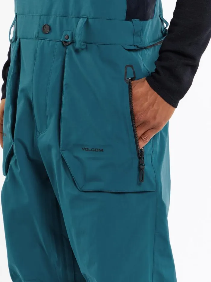 Mens Pants Volcom Rain GoreTex Bib Overalls 8211 Blue