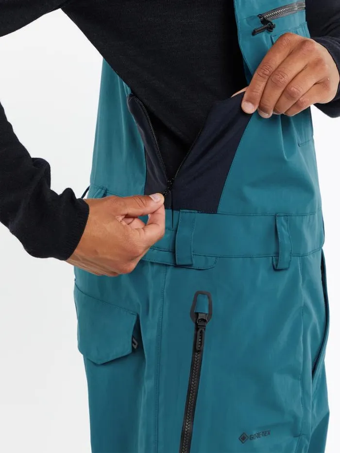 Mens Pants Volcom Rain GoreTex Bib Overalls 8211 Blue