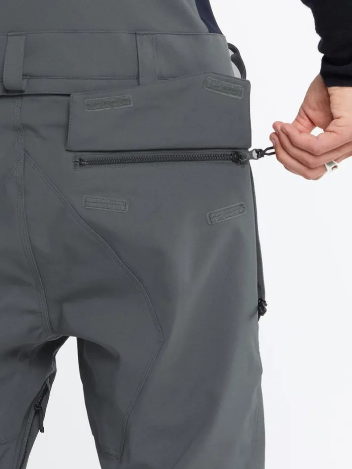 Mens Pants Volcom Roan Bib Overalls 8211 Dark Grey