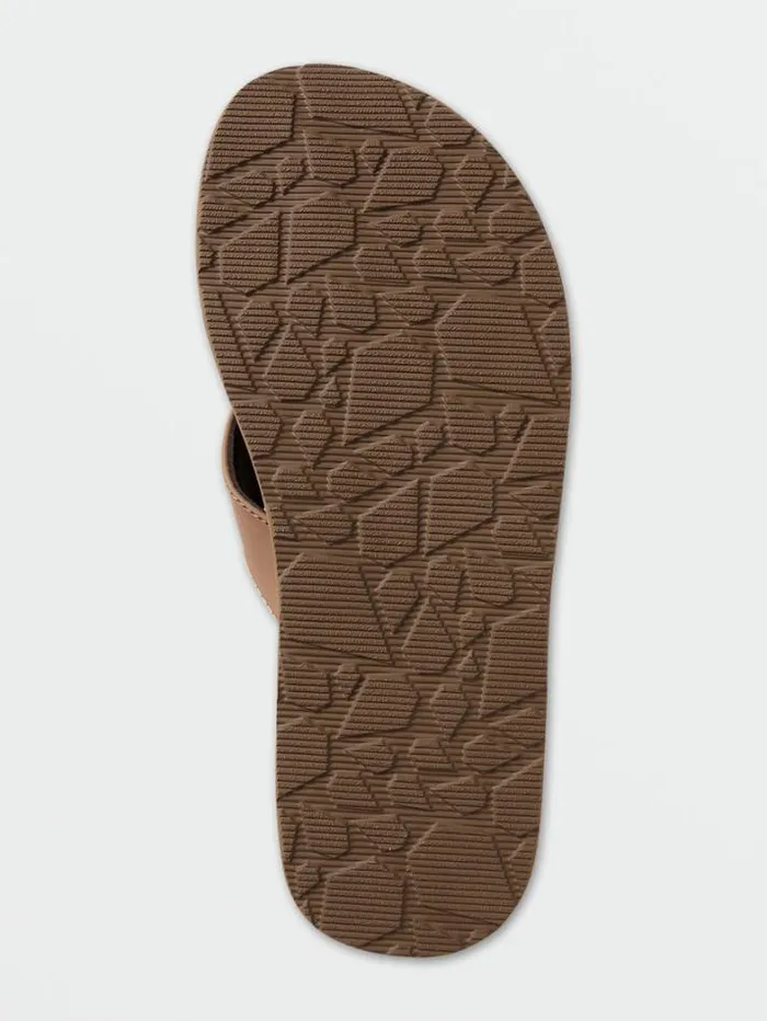 Mens Sandals Volcom Victor Sandals 8211 Brown Khaki