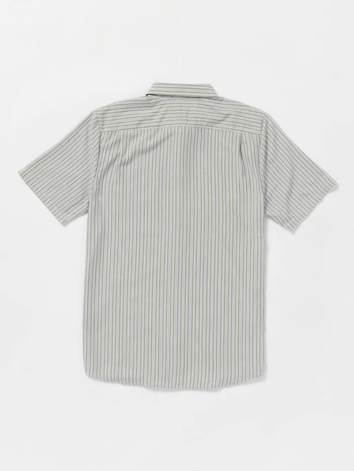 Mens Shirts and Flannels Volcom Barstone Woven Short Sleeve Shirt 8211 Tower Grey