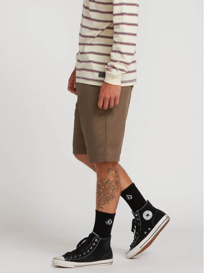 Mens Shorts Volcom Frickin Chino Shorts 8211 Mushroom