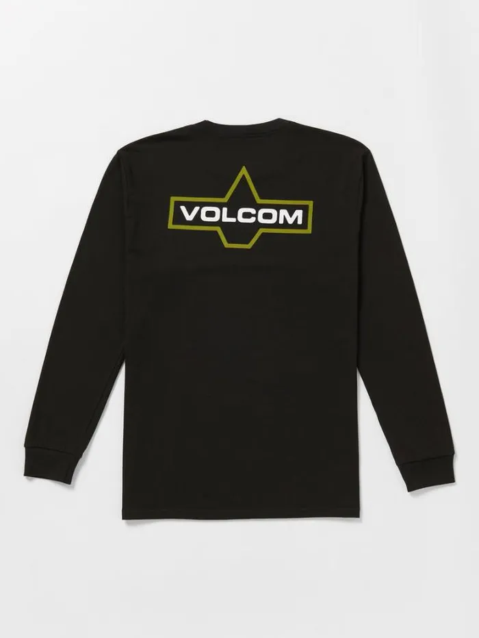 Mens TShirts and Tanks Volcom Branding Iron Long Sleeve Tee 8211 Black