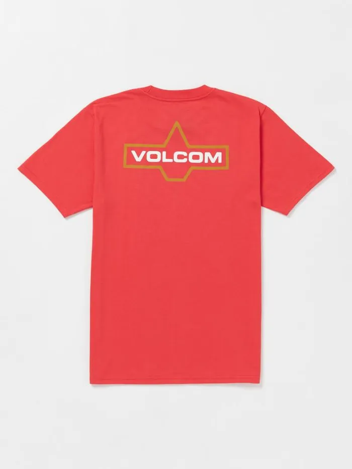 Mens TShirts and Tanks Volcom Branding Iron Short Sleeve Tee 8211 Flash Red