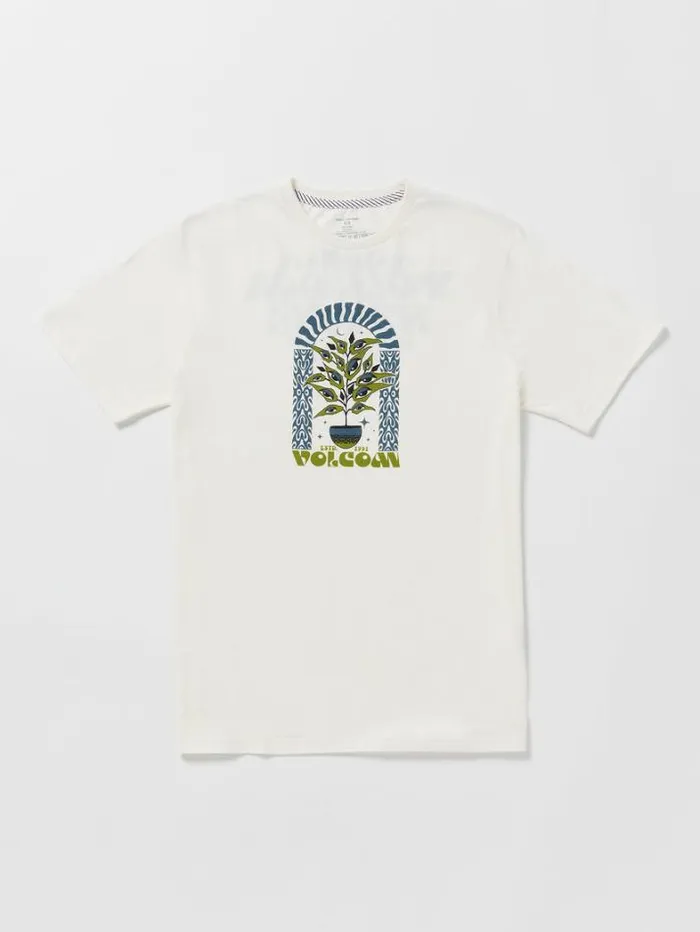 Mens TShirts and Tanks Volcom Delights Farm To Yarn Short Sleeve Tee 8211 Off White