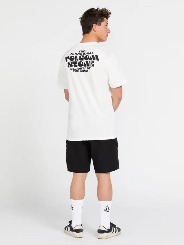 Mens TShirts and Tanks Volcom Delights Farm To Yarn Short Sleeve Tee 8211 Off White