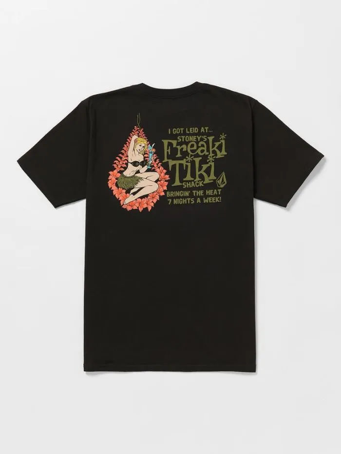 Mens TShirts and Tanks Volcom Freaki Tiki Short Sleeve Tee 8211 Black