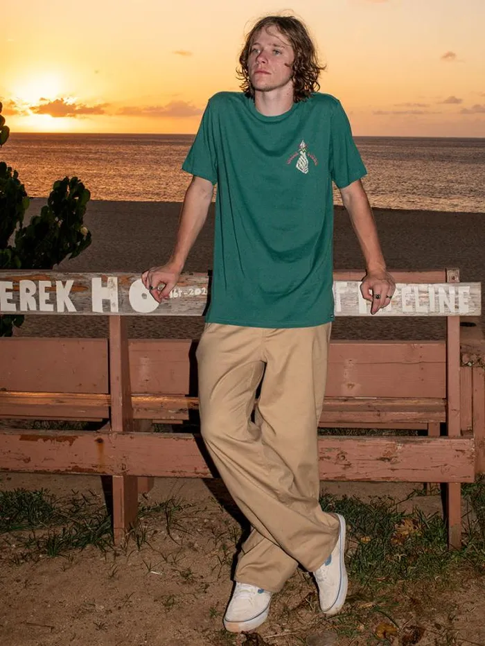 Mens TShirts and Tanks Volcom Stone Stoker Farm To Yarn Short Sleeve Tee 8211 Ranger Green