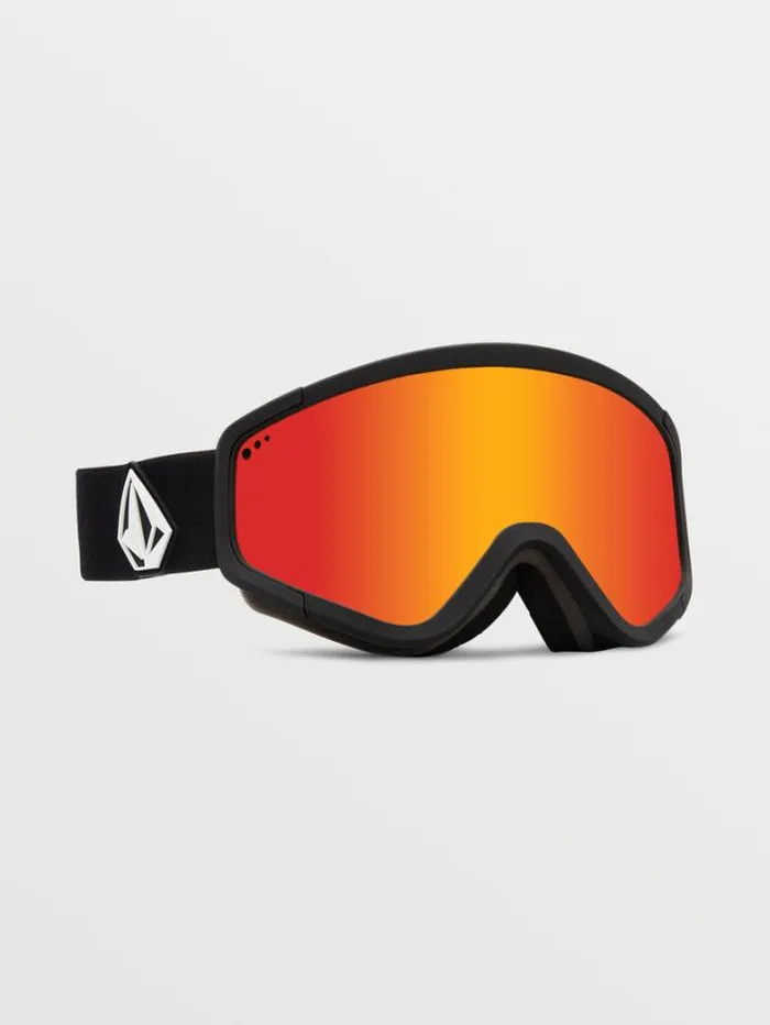 MensWomensKids Goggles Volcom Attunga Goggle 8211 Matte Black Red Chrome