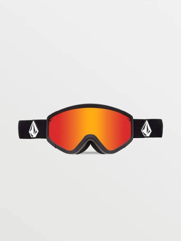 MensWomensKids Goggles Volcom Attunga Goggle 8211 Matte Black Red Chrome