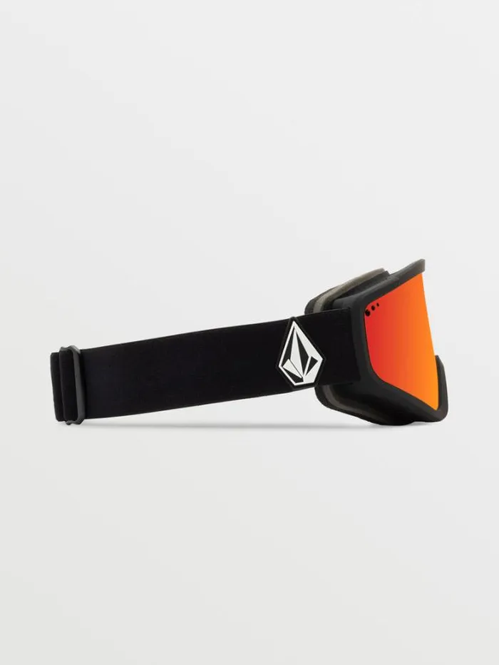 MensWomensKids Goggles Volcom Attunga Goggle 8211 Matte Black Red Chrome