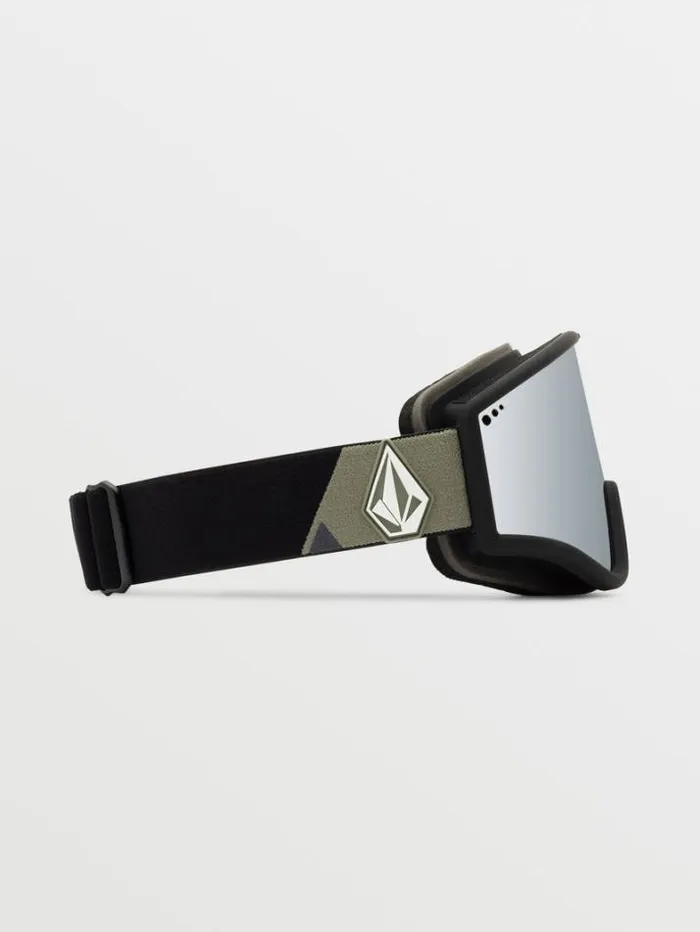 MensWomensKids Goggles Volcom Yae Goggle 8211 Lt MilitaryBlack Silver ChromeBL