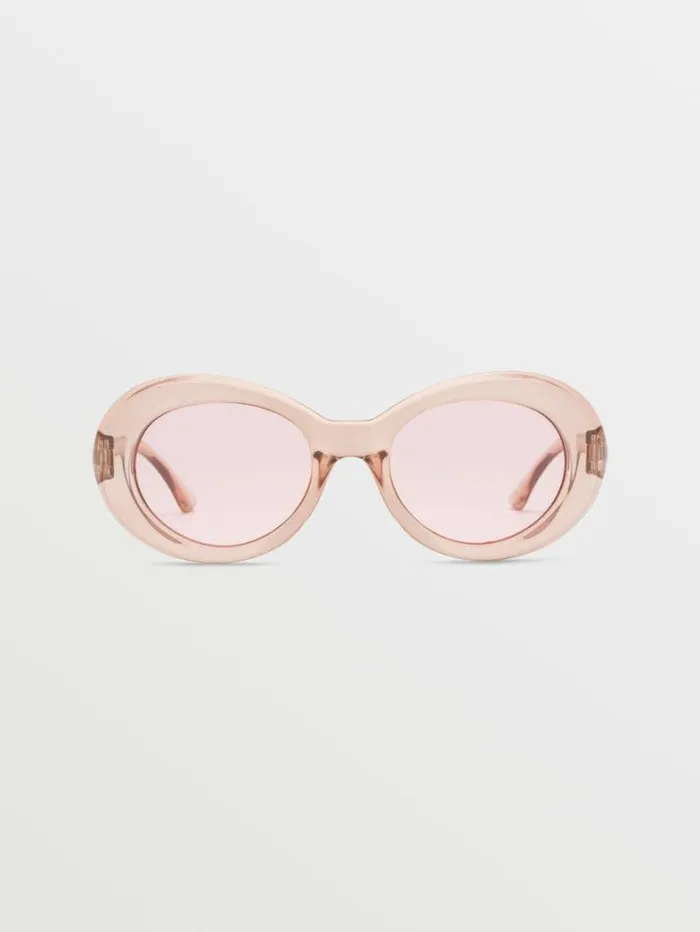 MensWomens Sunglasses Volcom Stoned Sunglasses 8211 Gloss Quail FeatherPink