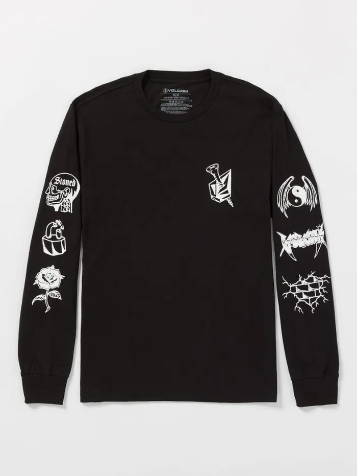 MensWomens TShirts and Tanks Volcom About Time Long Sleeve Tee 8211 Black